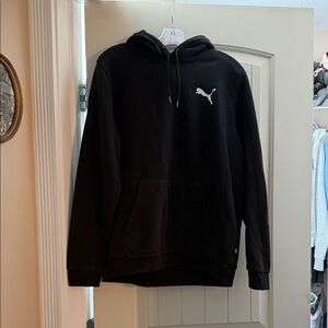 Puma Black Pullover Hoodie with White Logo